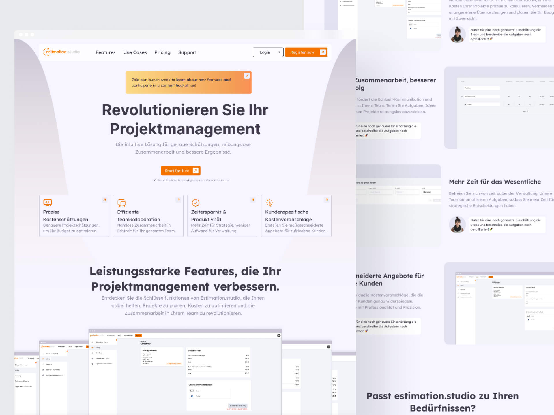 Webdesign und Konzeption für Unternehmenssoftware